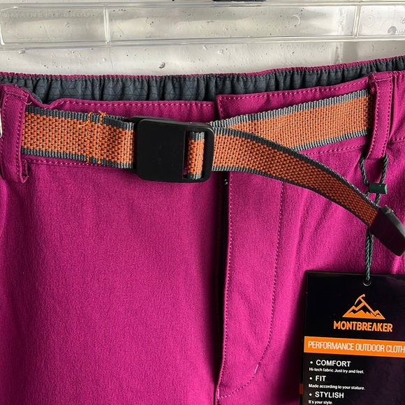 Montbreaker hiking pants belted youth XL womens small - Picture 12 of 16